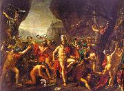 Jacques-Louis  David Leonidas at Thermopylae painting
